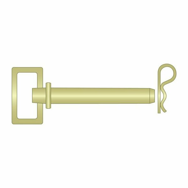Heritage Hitch Pin Square Handle, 7/8"x7", Zc HP-0875-7000S